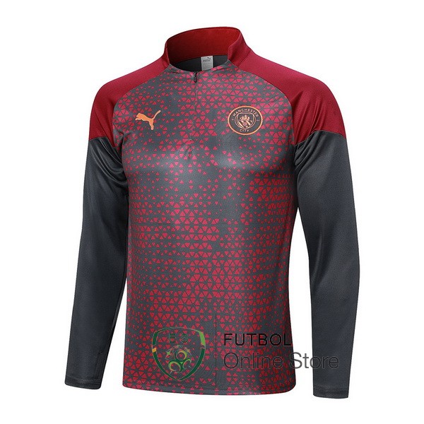 23/2024 Rojo Gris Chaqueta Con Capucha Manchester City